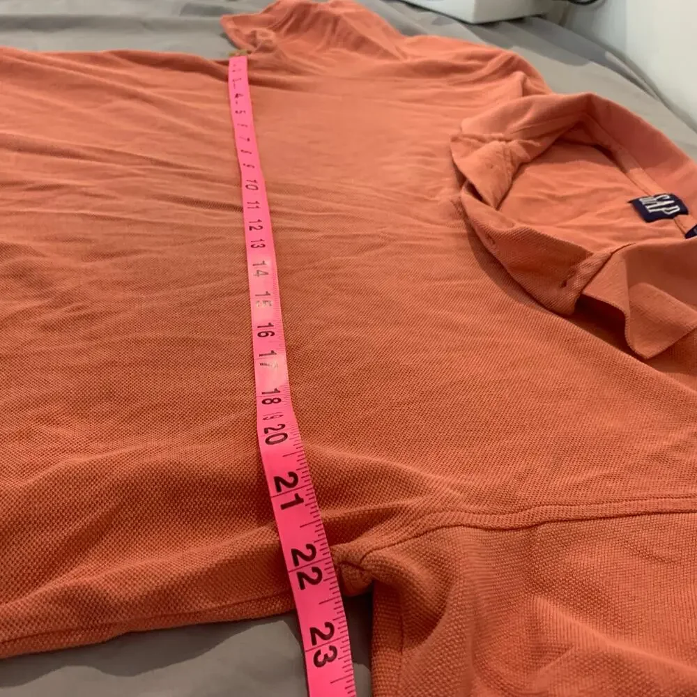 GAP Men’s Polo Shirt – Size L – Rust/Coral – 100% Cotton – Casual Short Sleeve - Picture 9 of 10